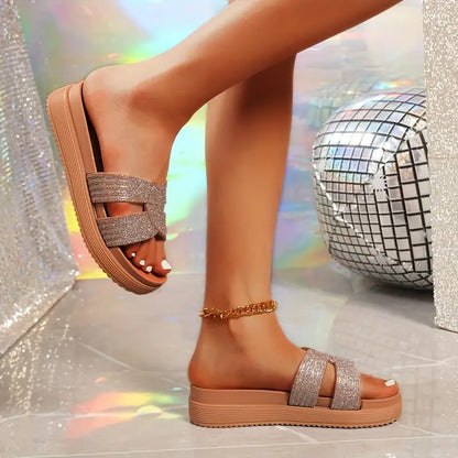 😍SANDALIAS ATENAS con diamantes de imitación y suela blanda antideslizante|ORTOPEDICAS😍